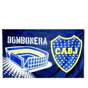 Rare Boca Juniors CABJ Bombonera Stadium Flag